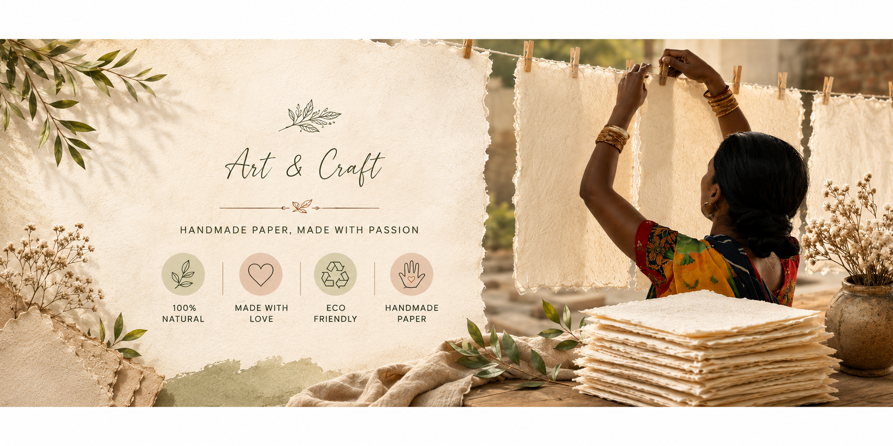 Handmade paper with love and care