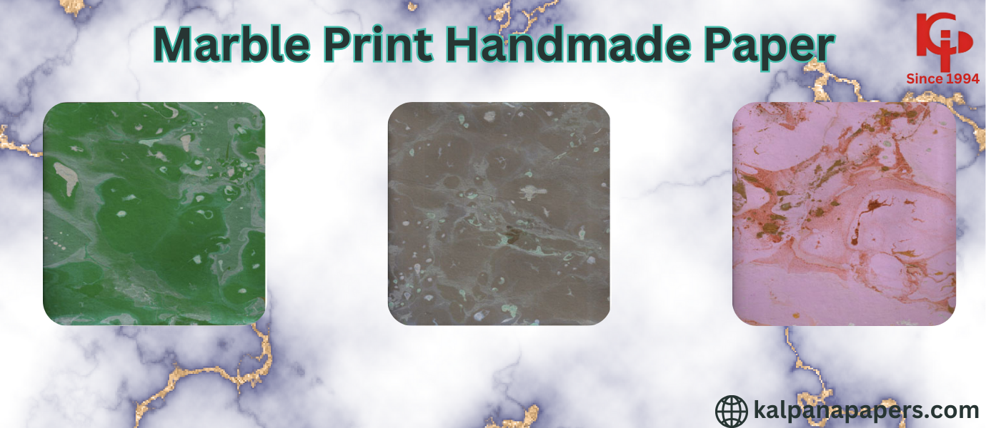 Marble Print Handmade Paper