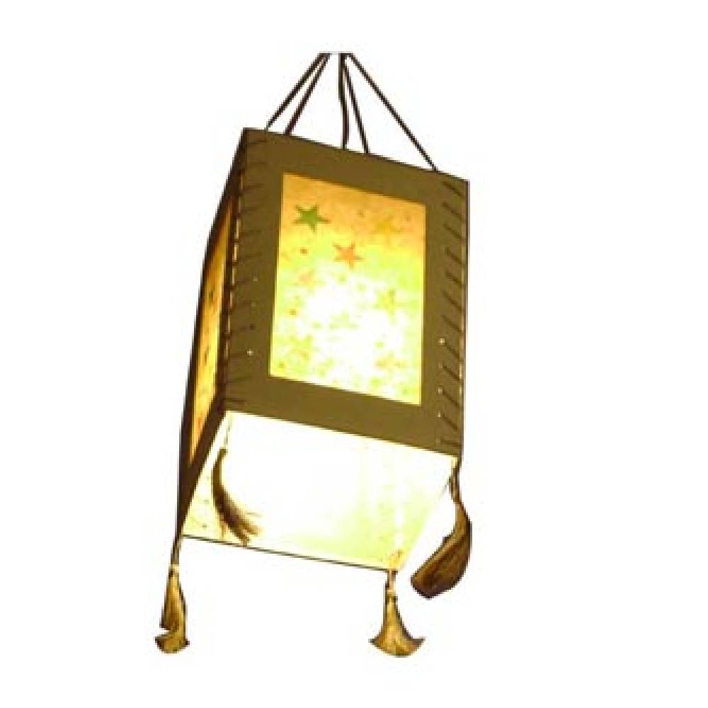 Square Handmade Paper Hanging Lamp