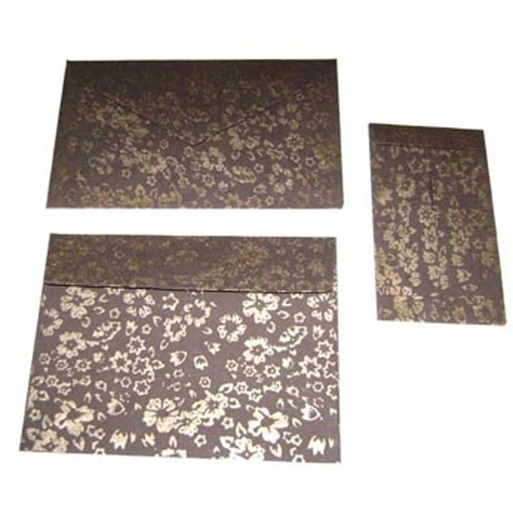 Handmade Paper Brown Cards & Envelop