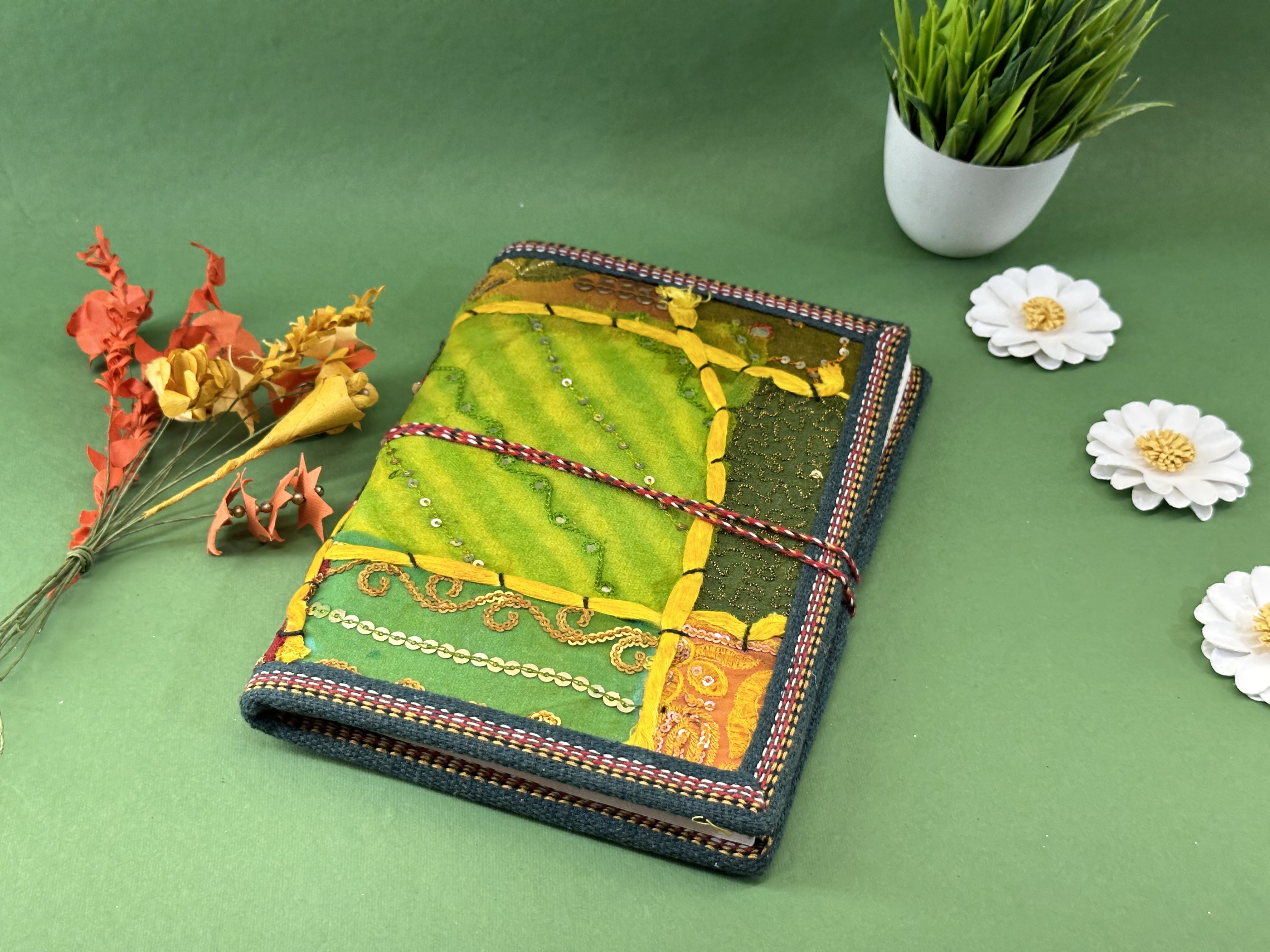 Kalpana Handmade Paper Notebooks| Traditional Khata Book| Sari journal| Handmade Paper Journal
