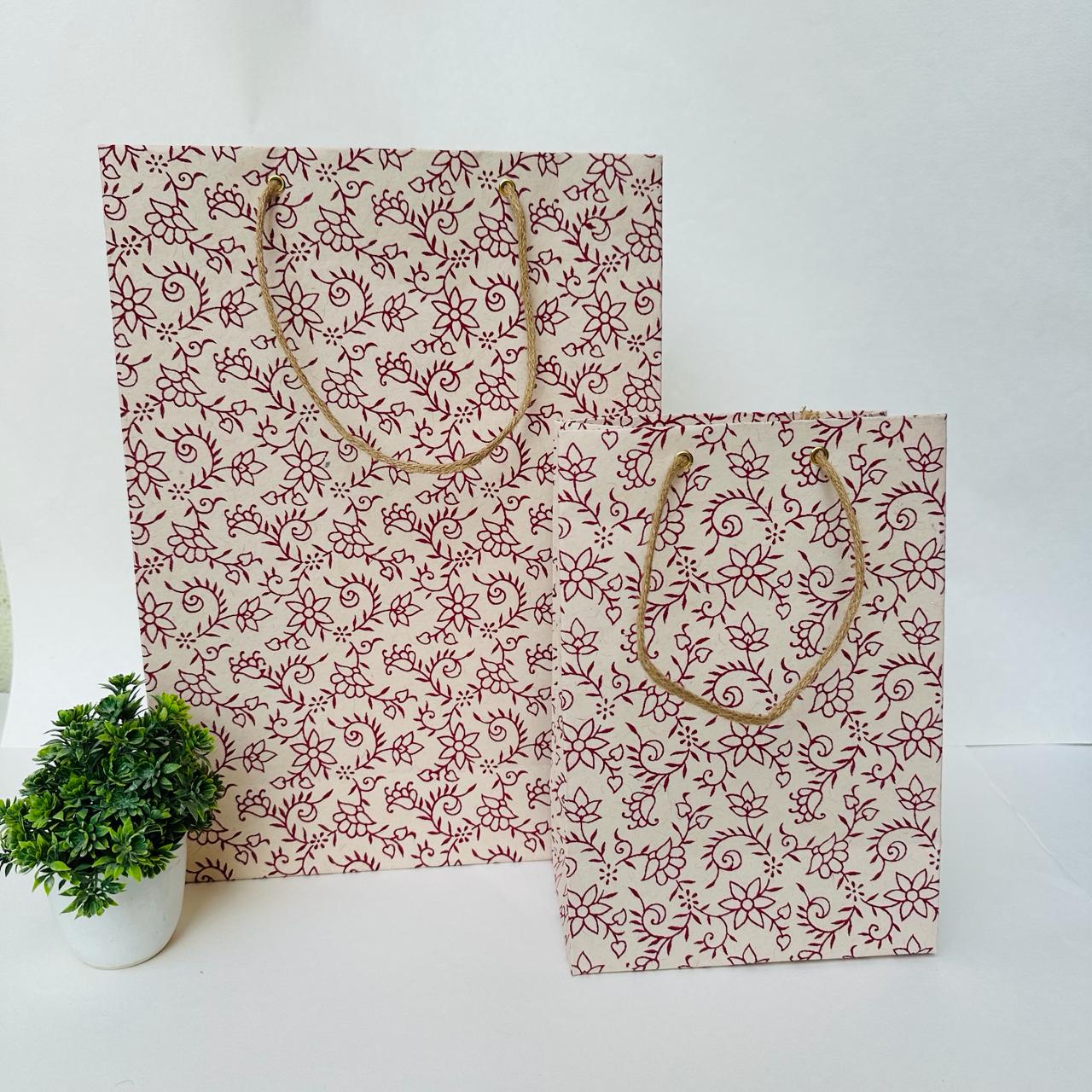 Handmade Printed Paper Bags 