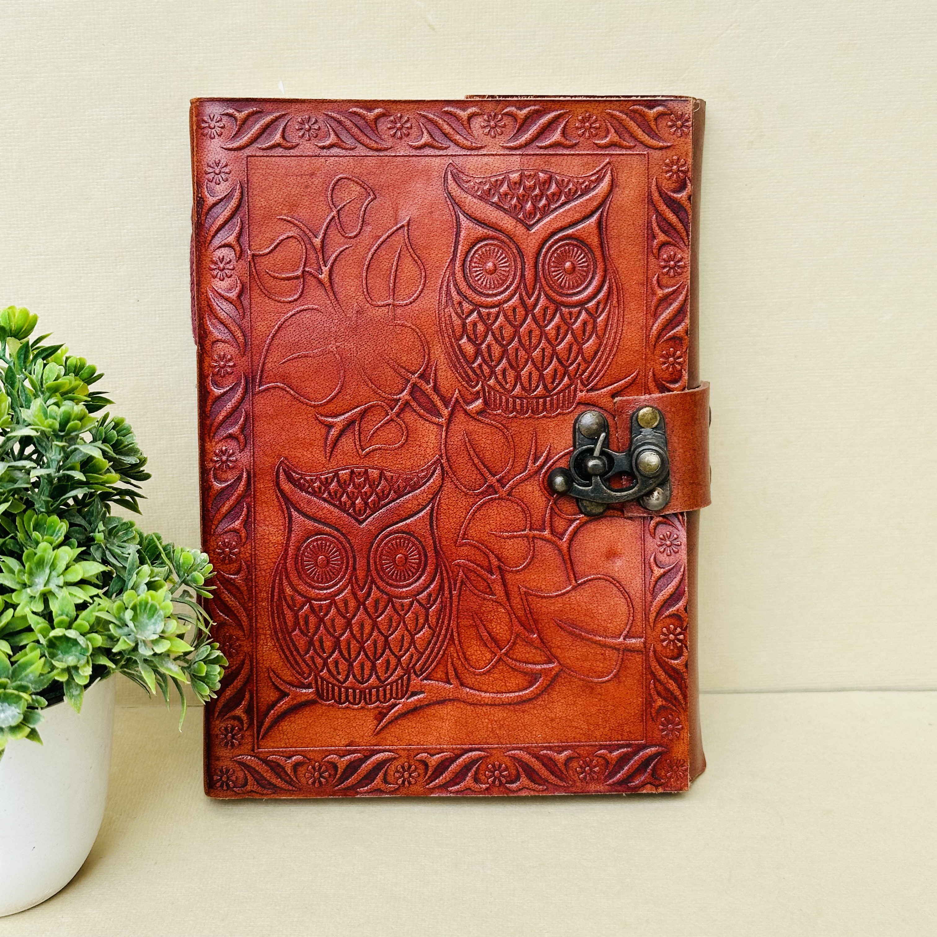 Leather Cover Embossed Journal
