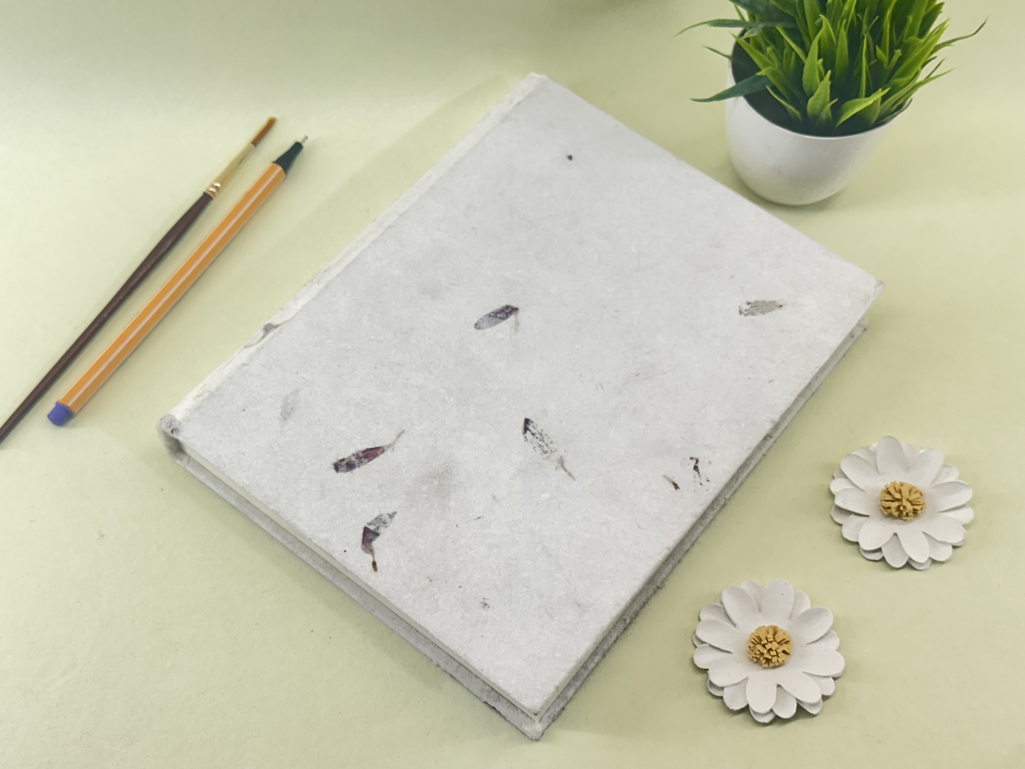Aster Leaves Handmade paper Journal