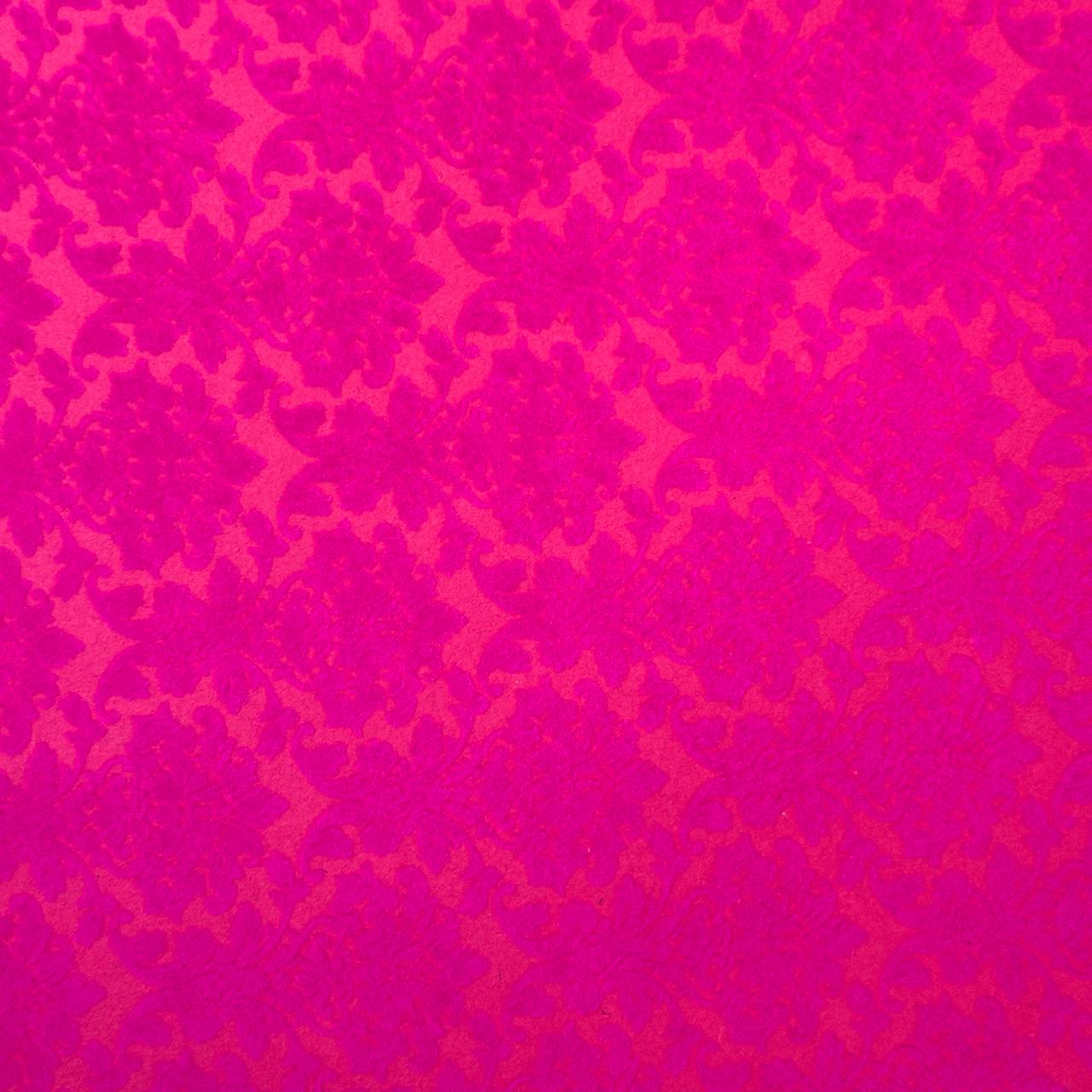 Velvet Print Pink Handmade Paper sheets