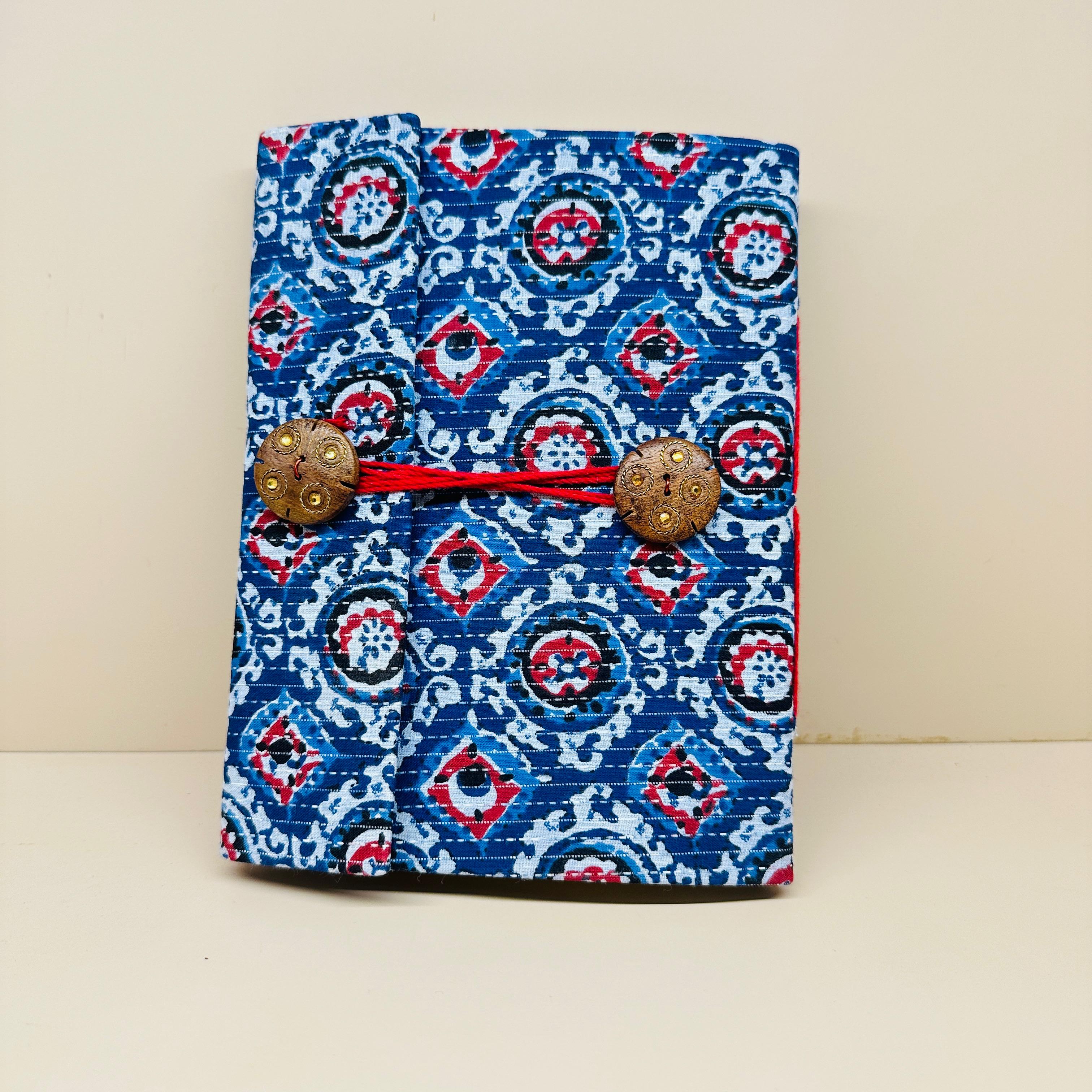 Handmade Paper Journal With Cotton Fabric Cover